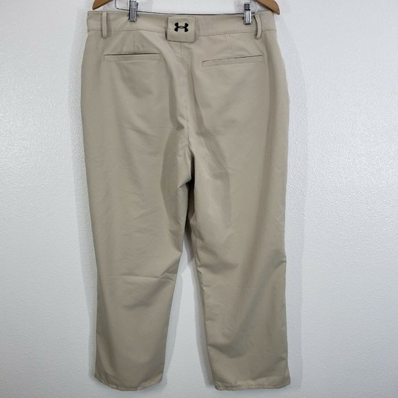 Under Armour Golf Pants Mens 36 Athletic Casual Pockets Dri-Fit Khaki Stretch - Picture 7 of 9